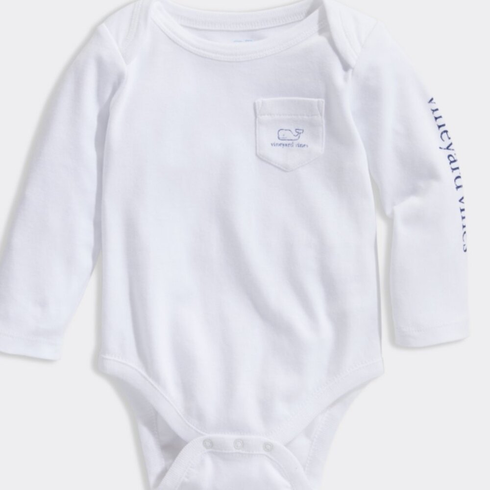 Vineyard Vines White Long Sleeve Bodysuit 3-6 months